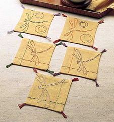 SK-0160 Sashiko Coaster Kit