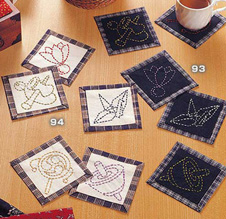 SK-0093 Sk-0094 Sashiko Coaster kit